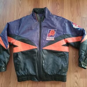 Vintage NBA Phoenix Suns Leather Big Logo Jacket Mens Small
